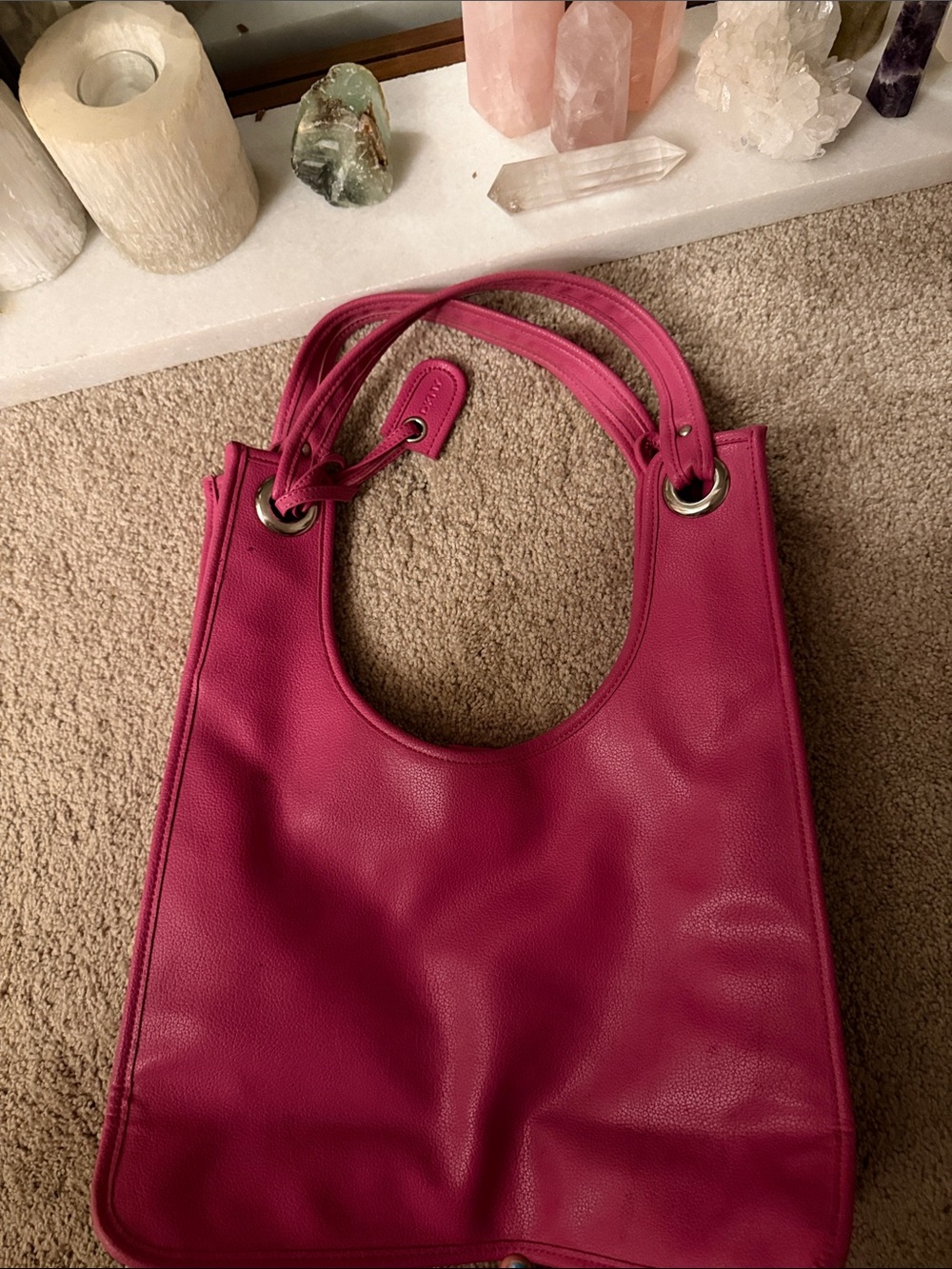DKNY vintage  Pink Leather Tote Bag